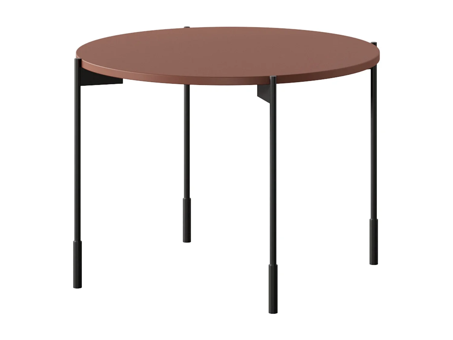 Table basse ronde avec pieds en métal