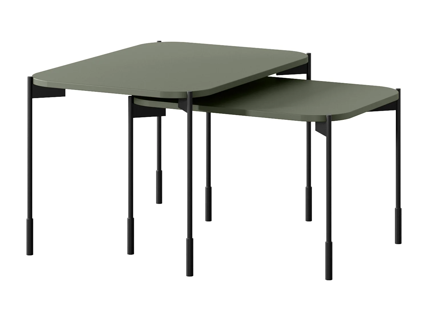 Lage rechthoekige tafel met metalen poten