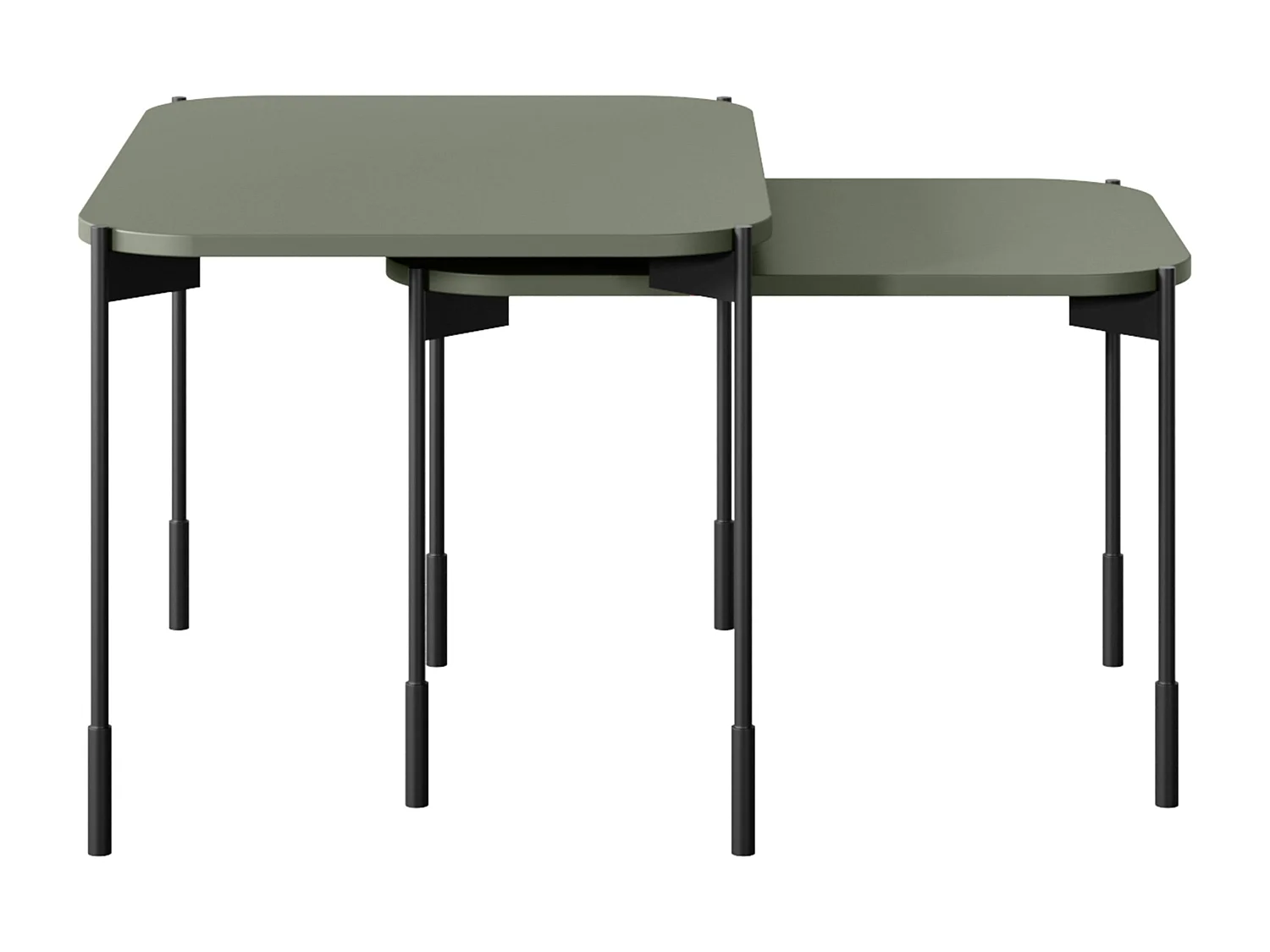 Lage rechthoekige tafel met metalen poten