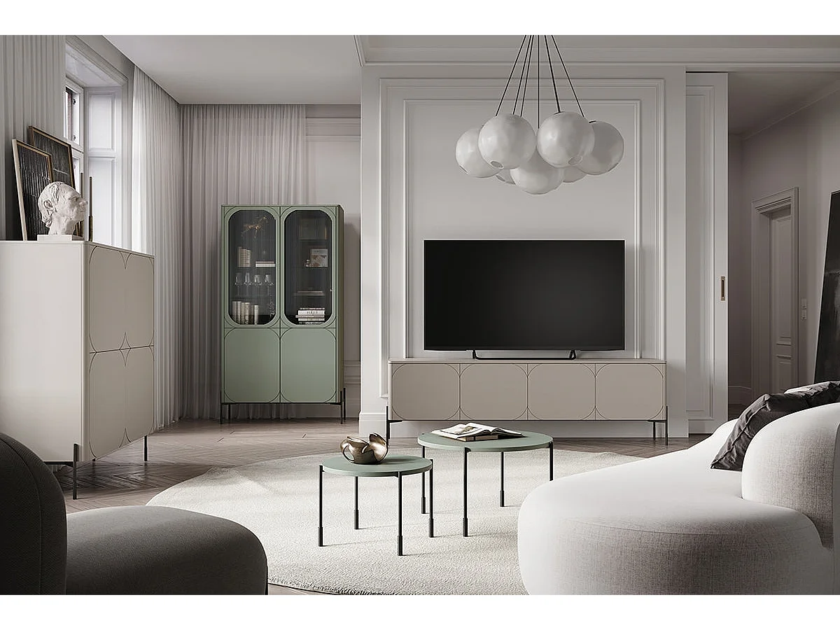 Ronde tafel met metalen poten