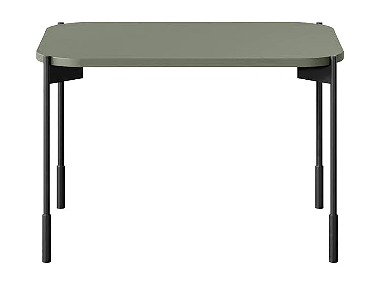 Lage rechthoekige tafel met metalen poten