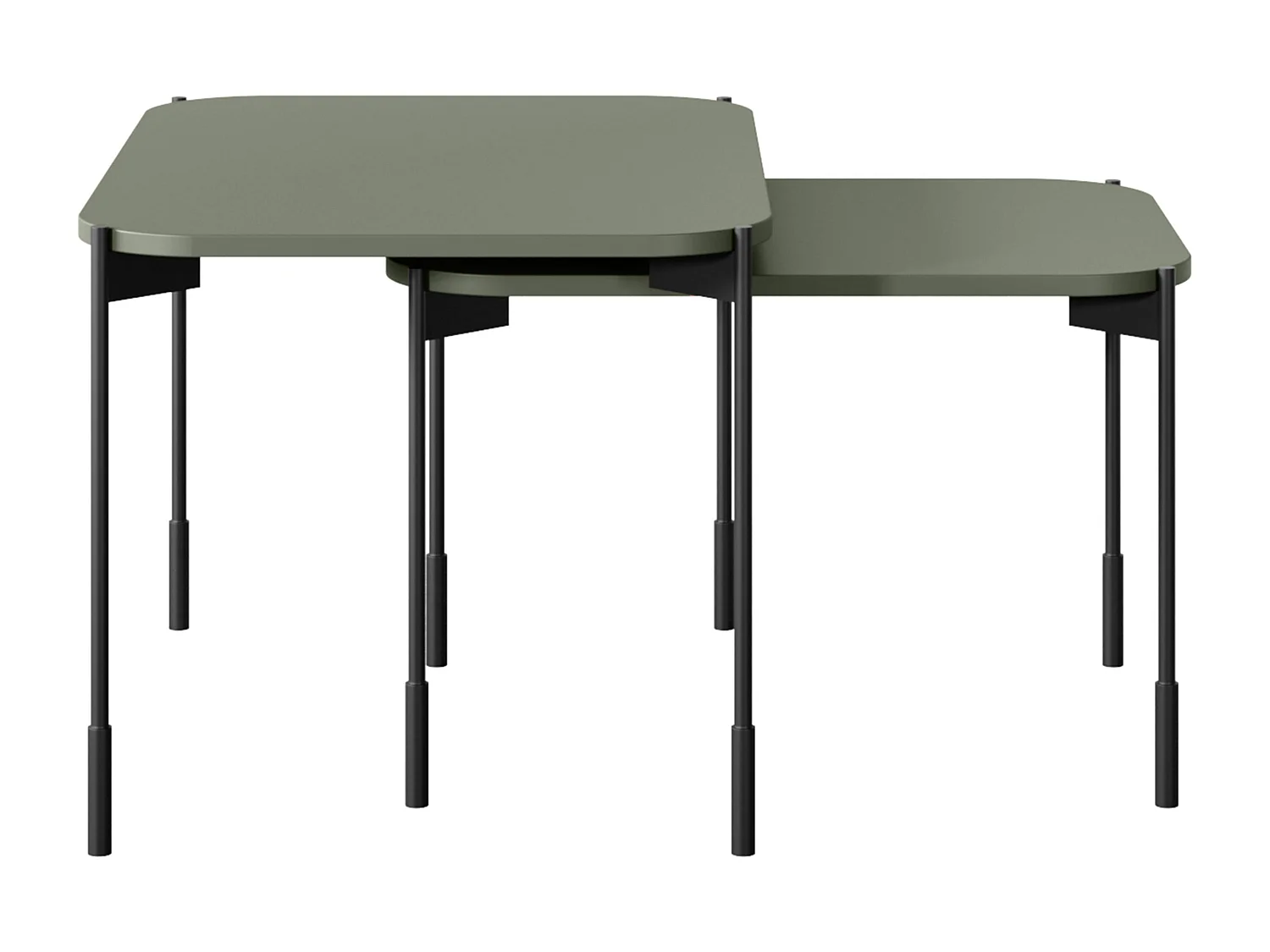 Lage rechthoekige tafel met metalen poten