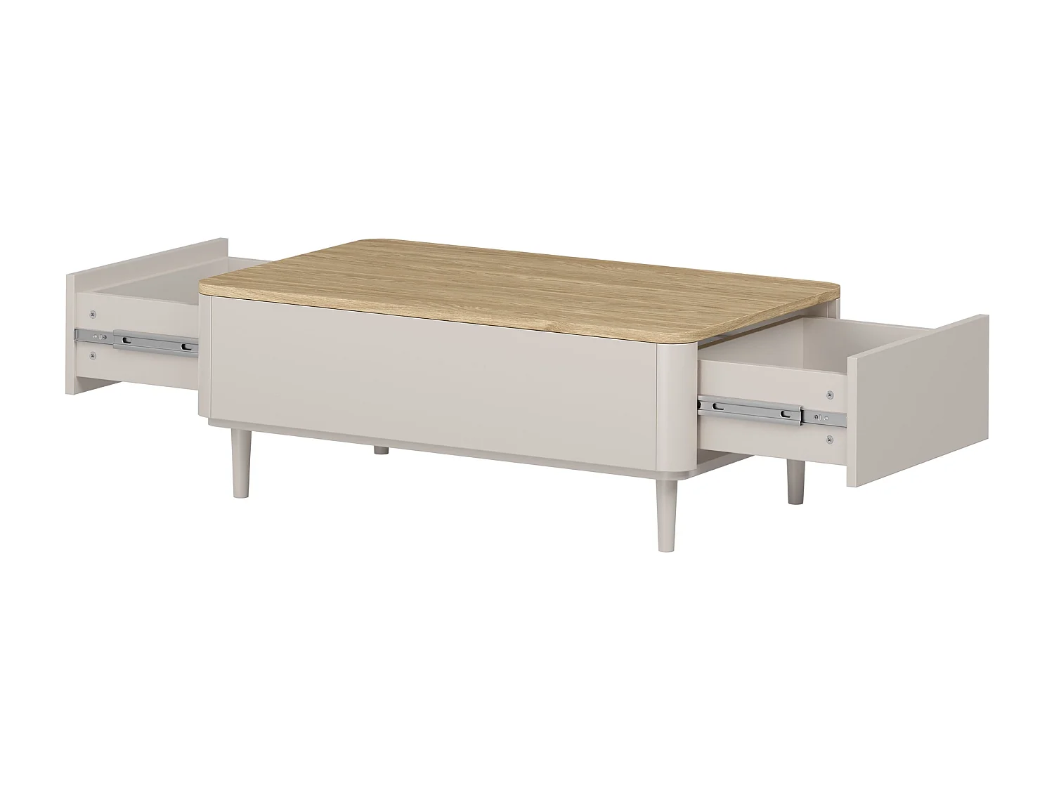 Mesa de centro Elivo com 2 gavetas
