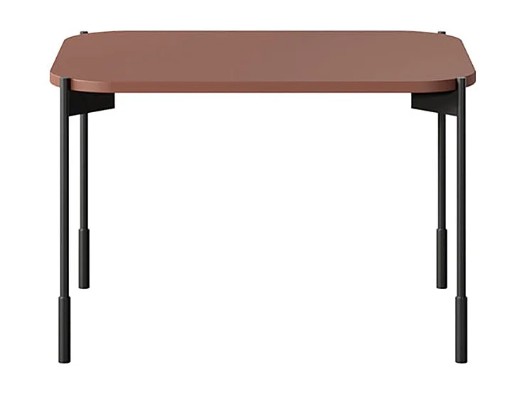 Table basse rectangulaire avec pieds en métal