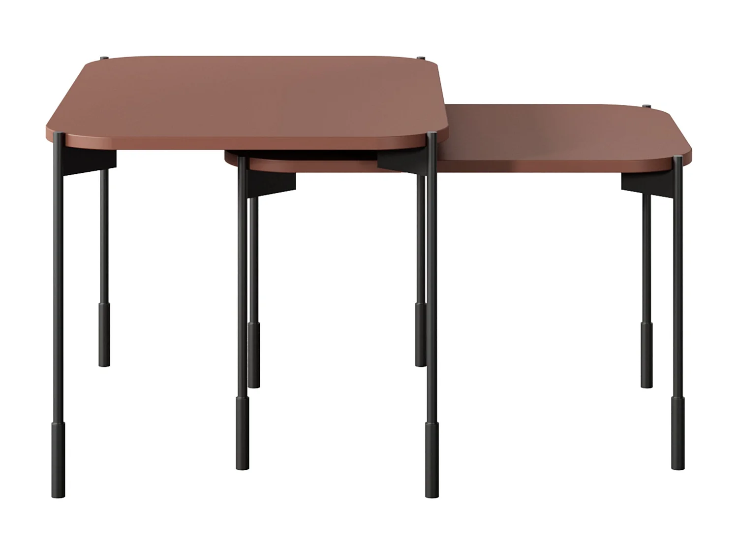 Table basse rectangulaire avec pieds en métal