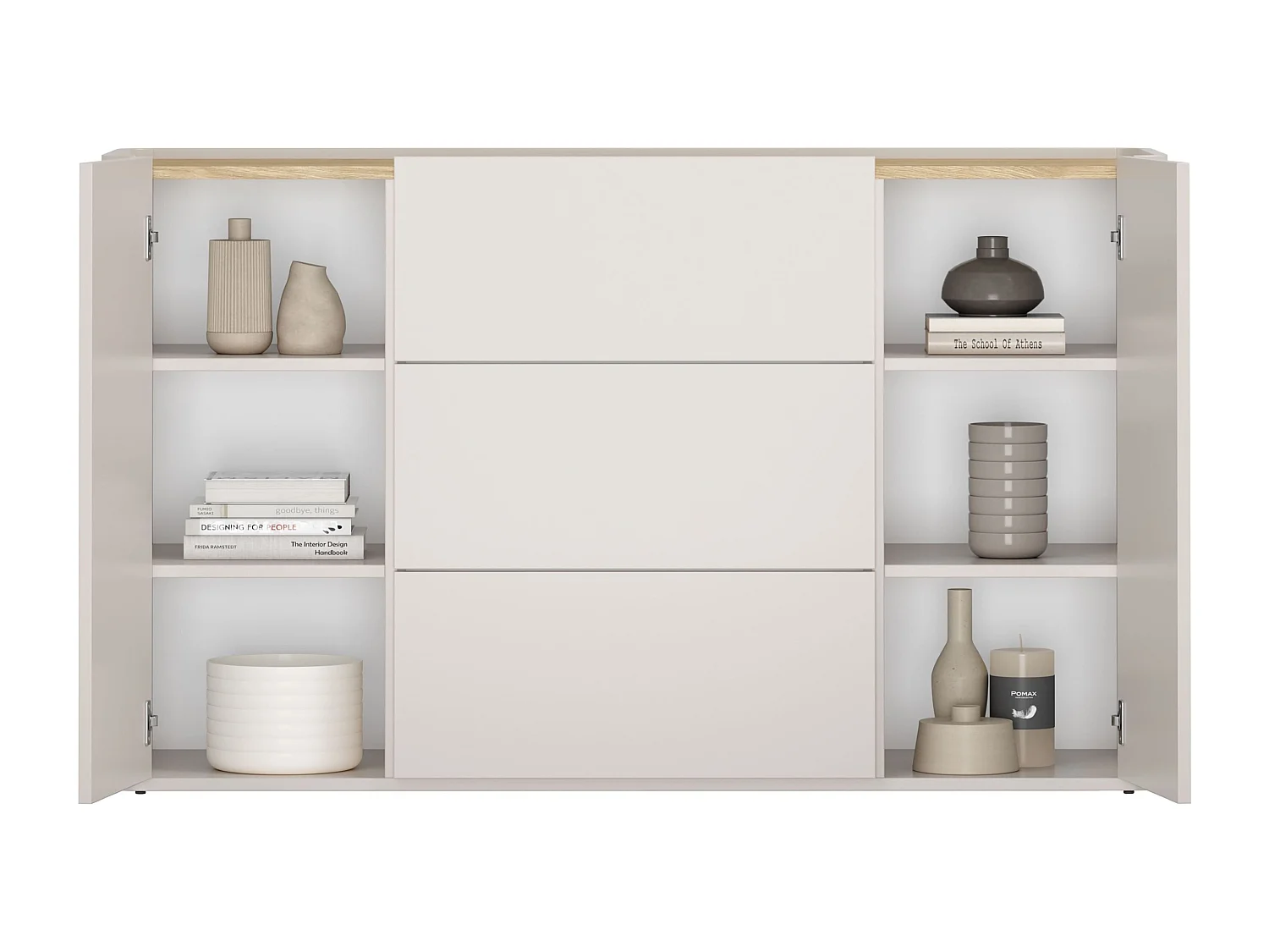 Buffet 2 portes 3 tiroirs 48x150 cm