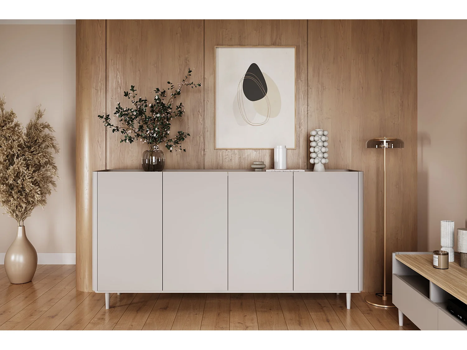 Buffet Elivo 4 portes 48x200 cm