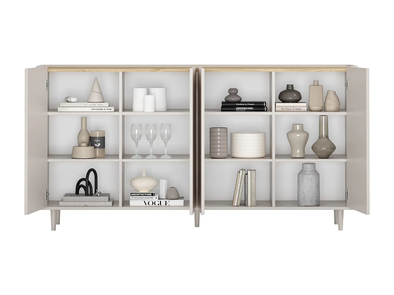 Buffet Elivo 4 portes 48x200 cm