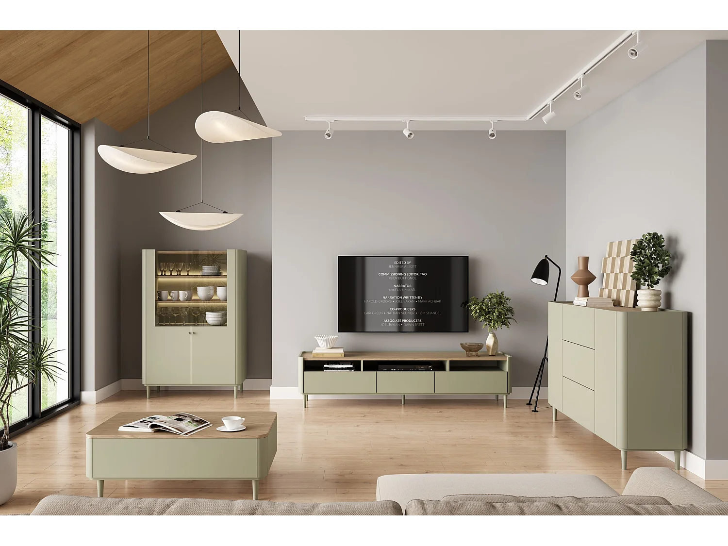 Buffet 2 portes 3 tiroirs 48x150 cm