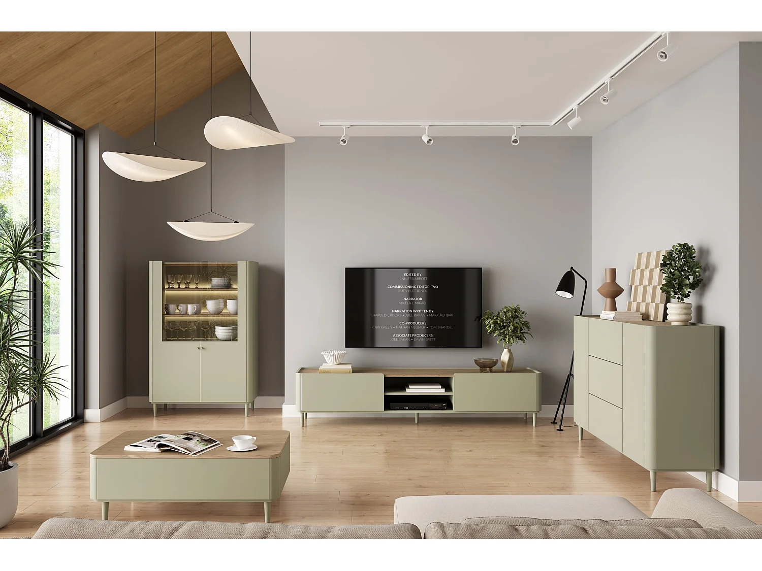 Buffet 2 portes 3 tiroirs 48x150 cm