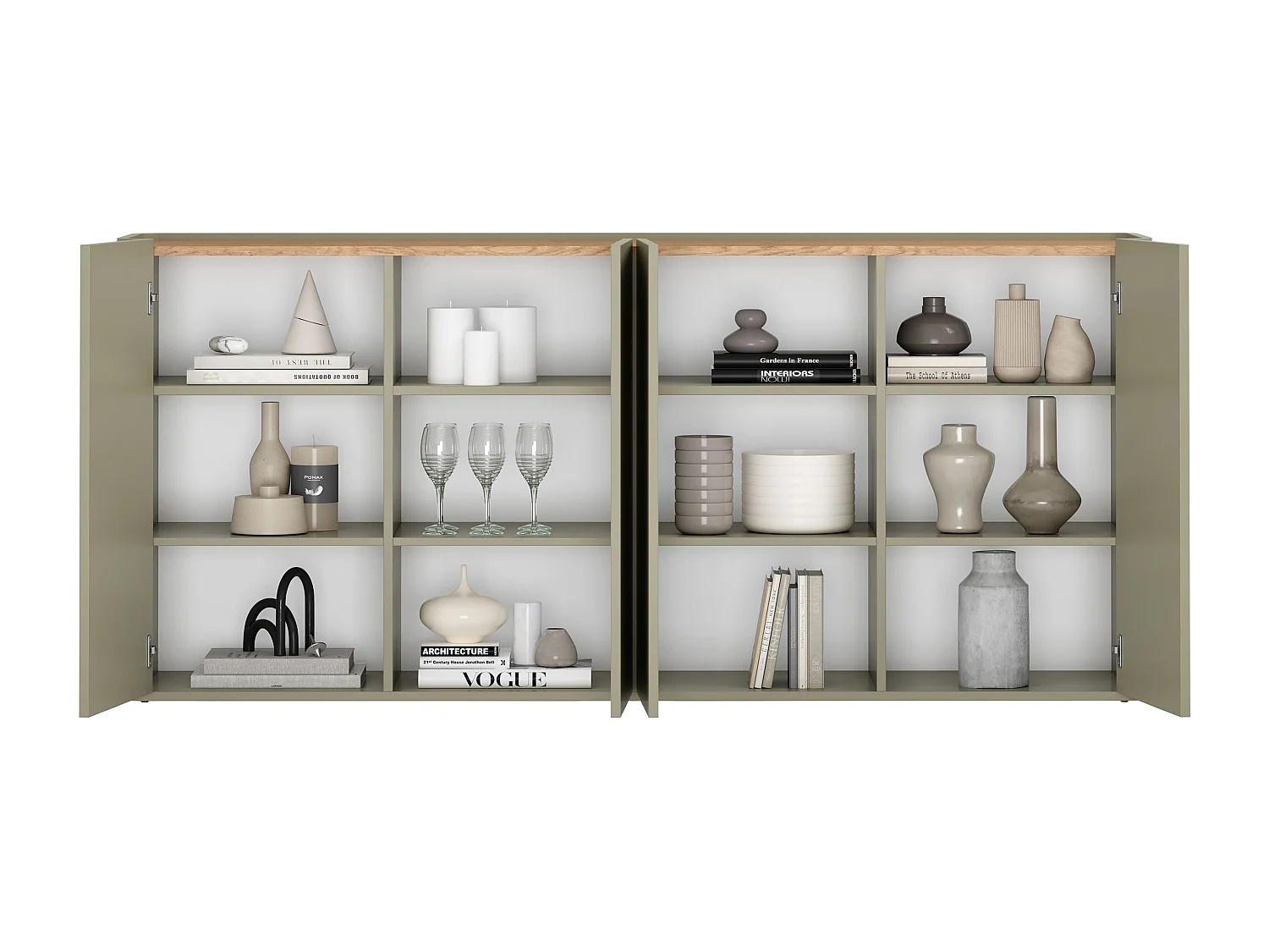 Buffet Elivo 4 portes 48x200 cm