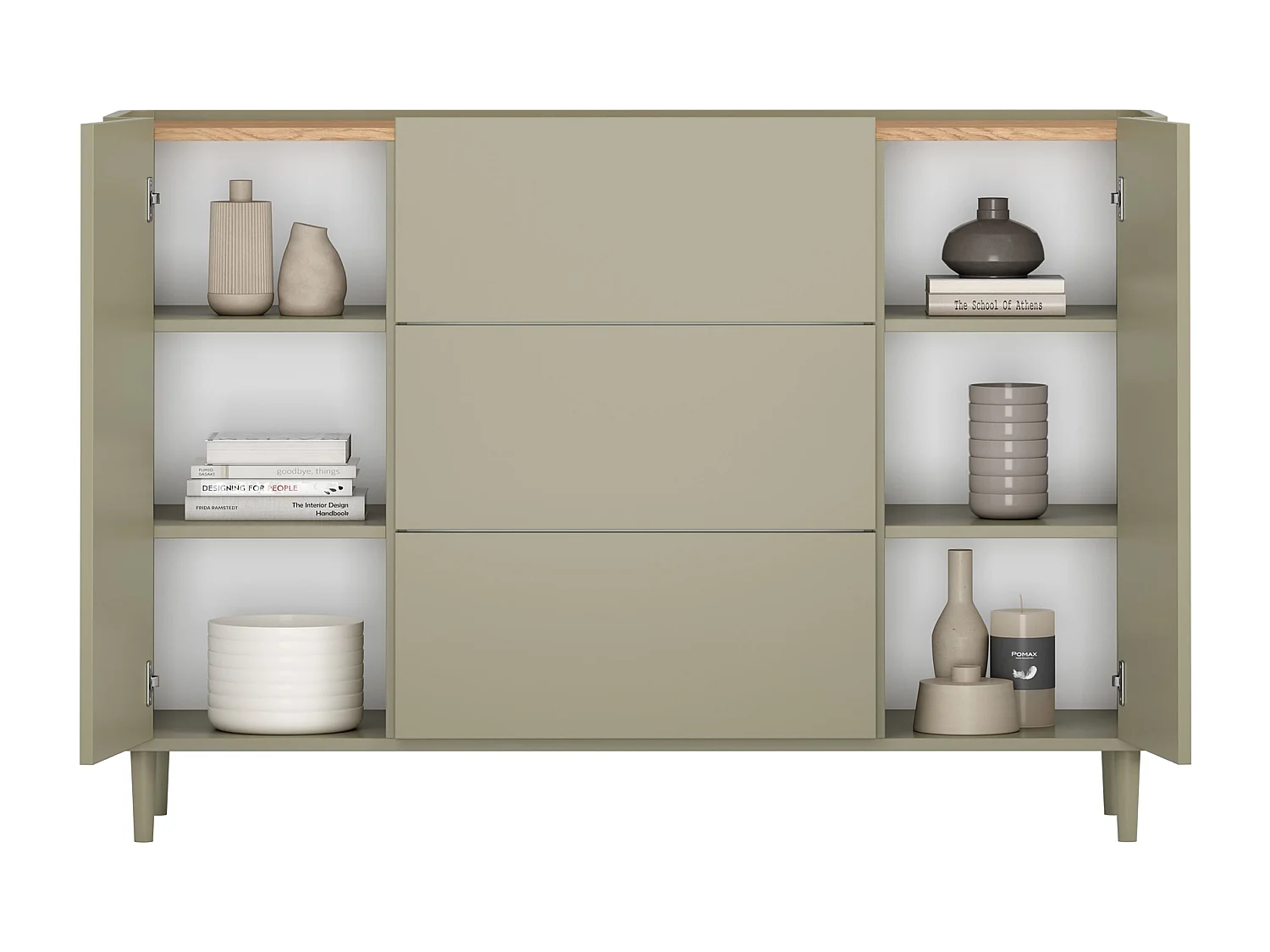 Buffet 2 portes 3 tiroirs 48x150 cm