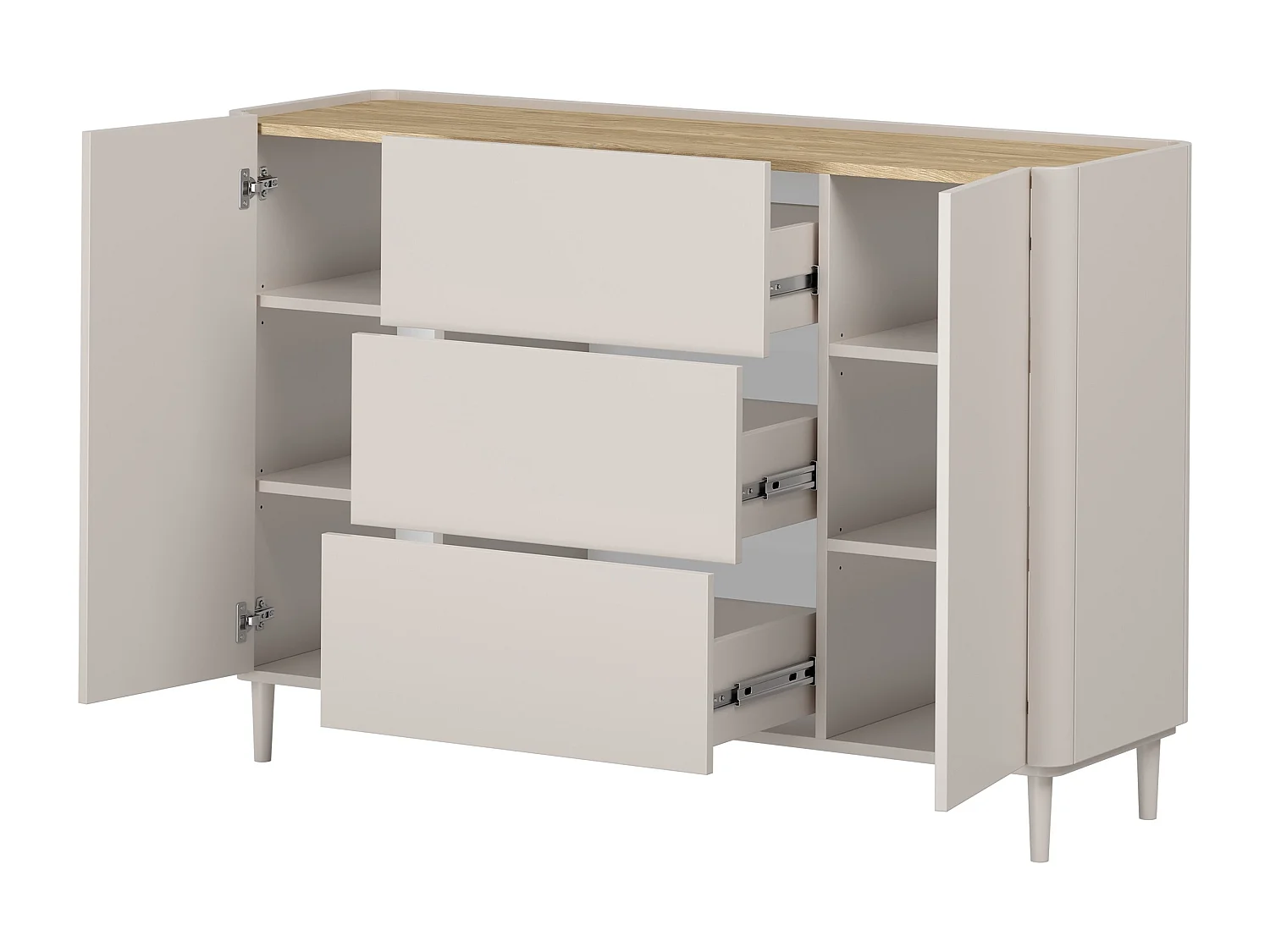 Buffet 2 portes 3 tiroirs 48x150 cm