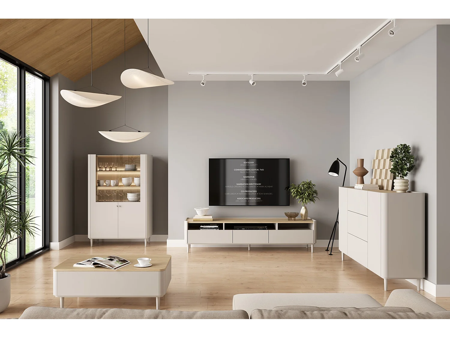 Buffet 2 portes 3 tiroirs 48x150 cm