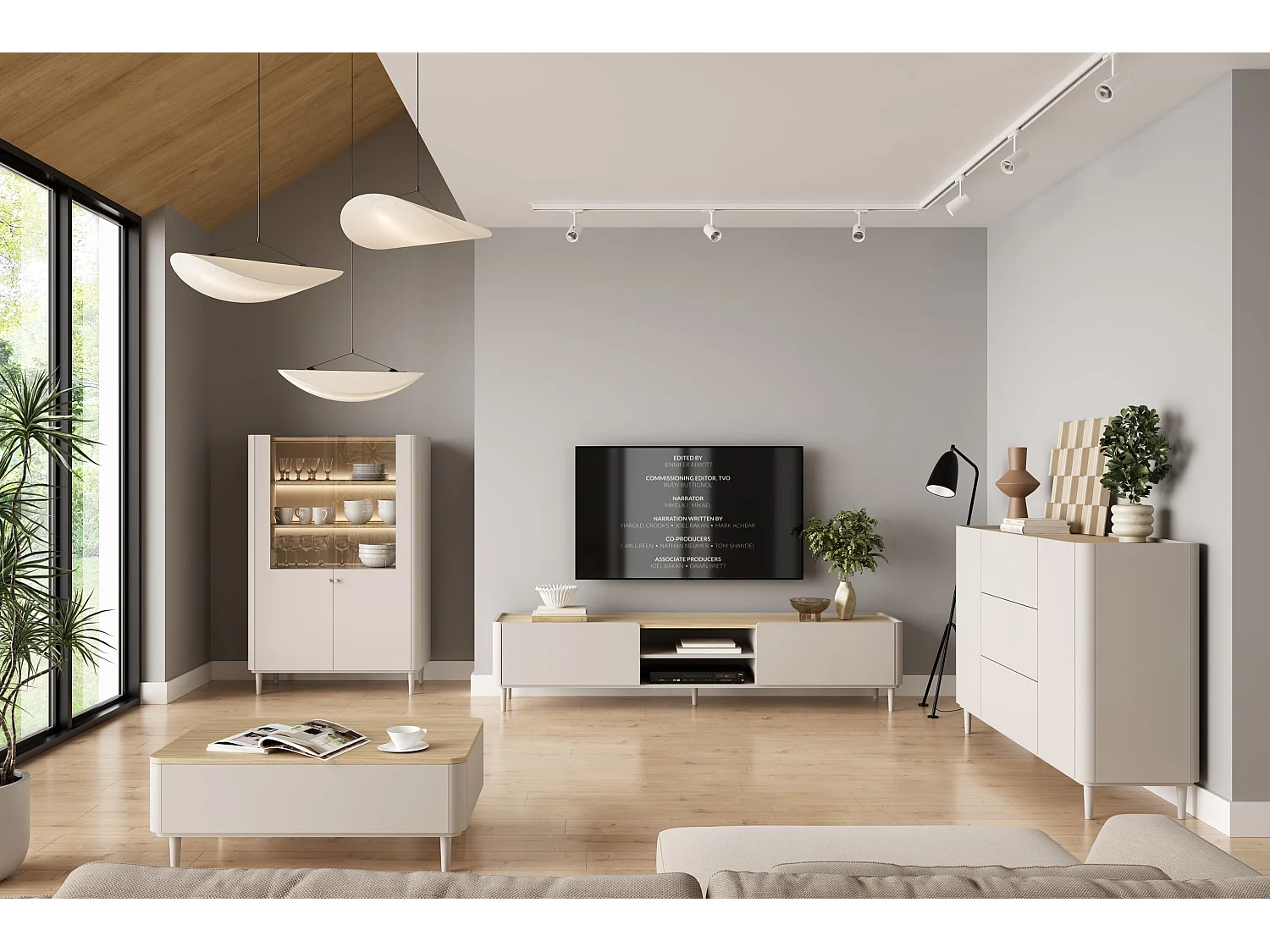 Buffet 2 portes 3 tiroirs 48x150 cm