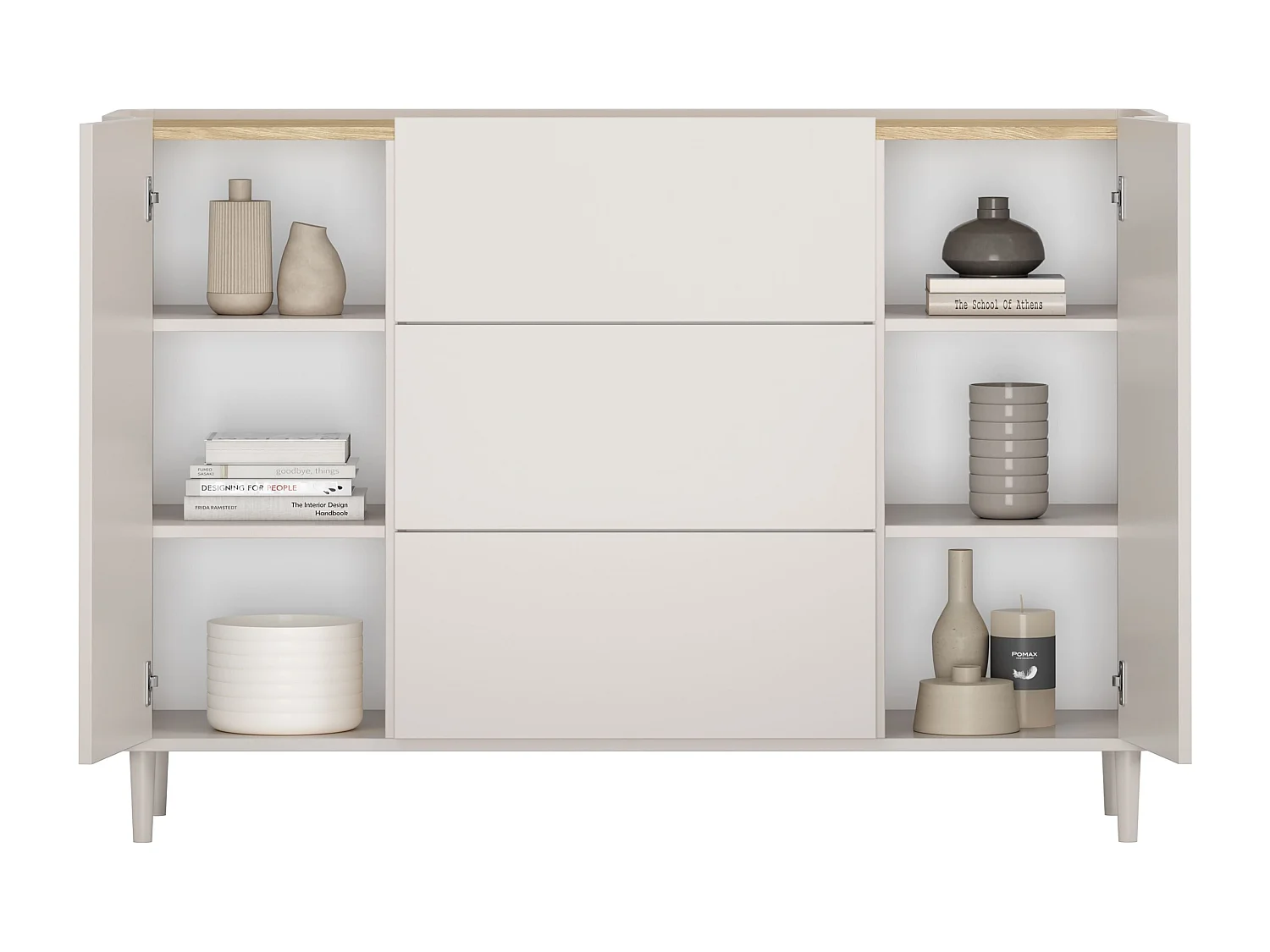 Buffet 2 portes 3 tiroirs 48x150 cm