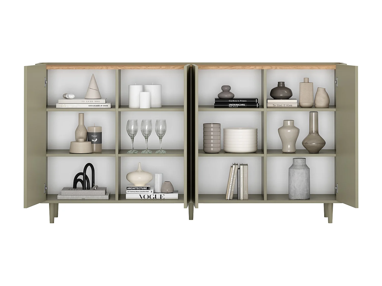 Buffet Elivo 4 portes 48x200 cm