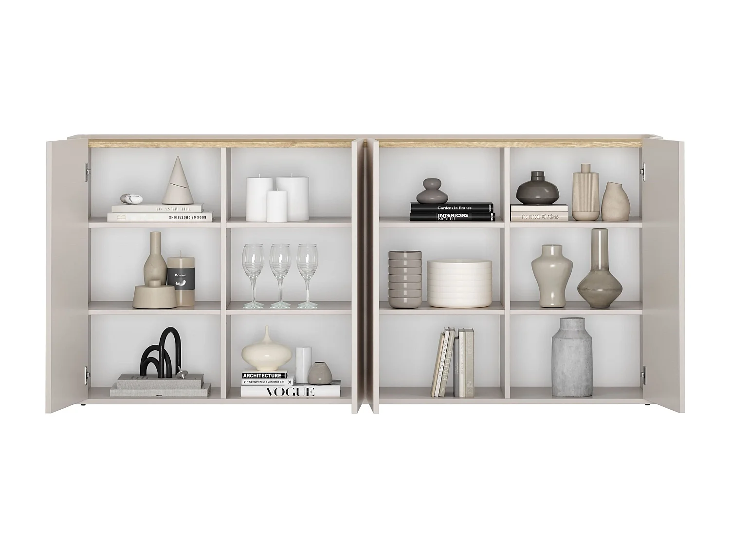 Buffet Elivo 4 portes 48x200 cm