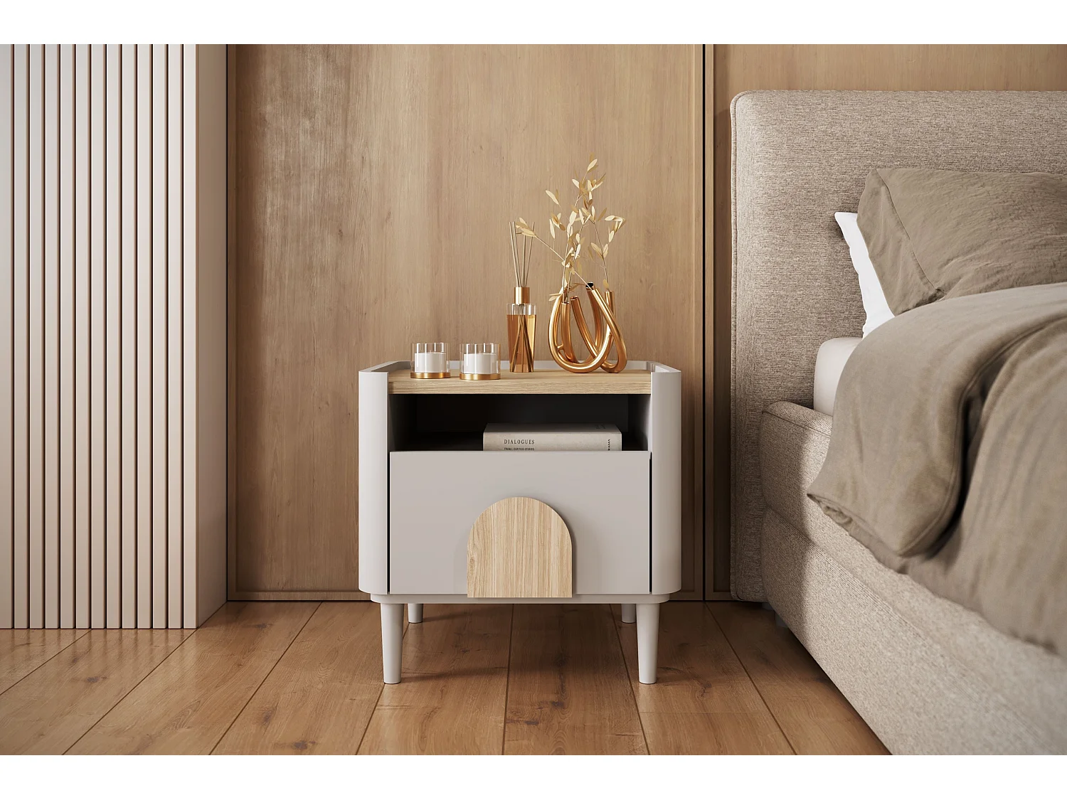 Nachttisch mit einer Schublade