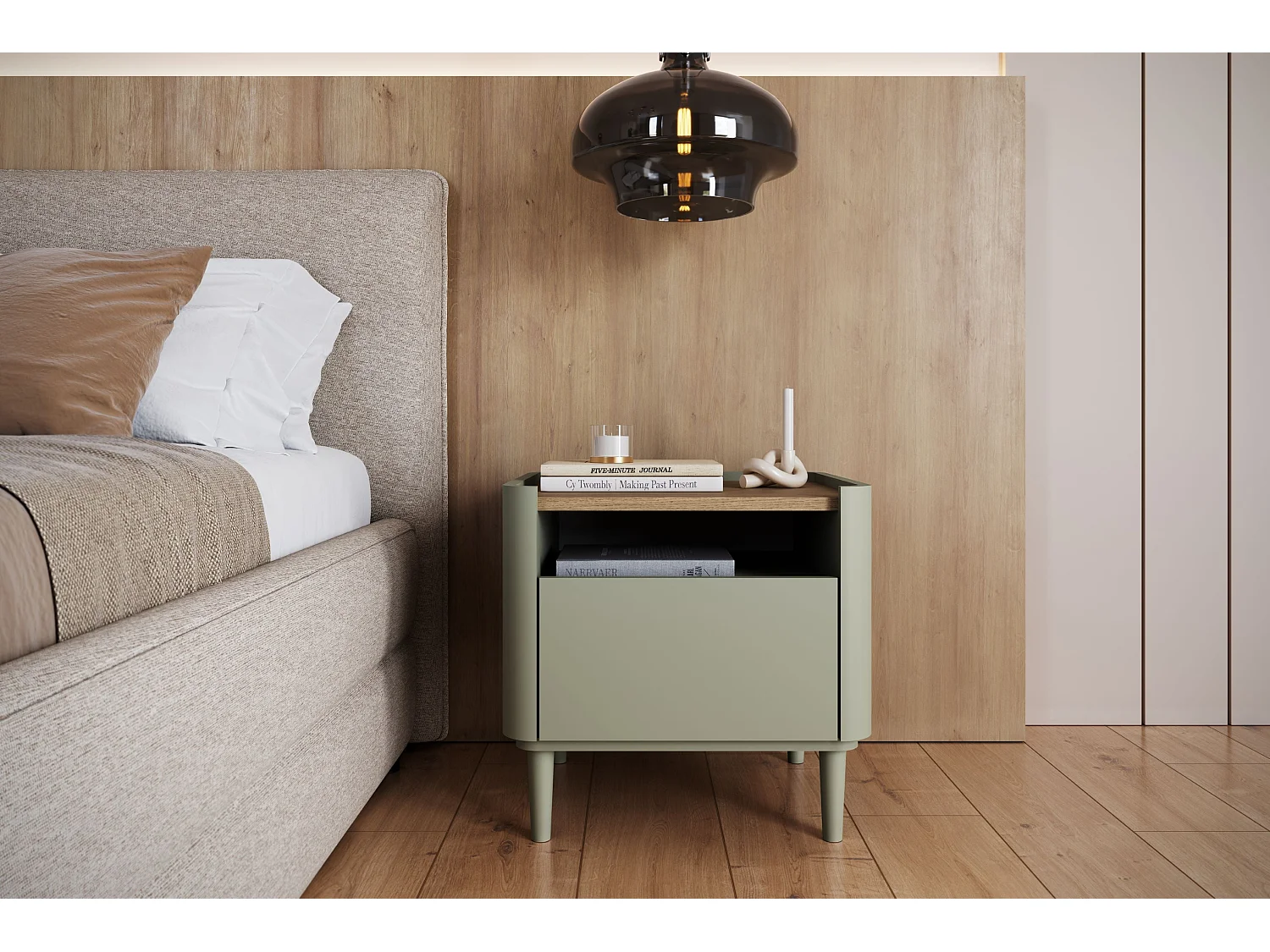 Elivo Nachttisch mit 1 Schublade