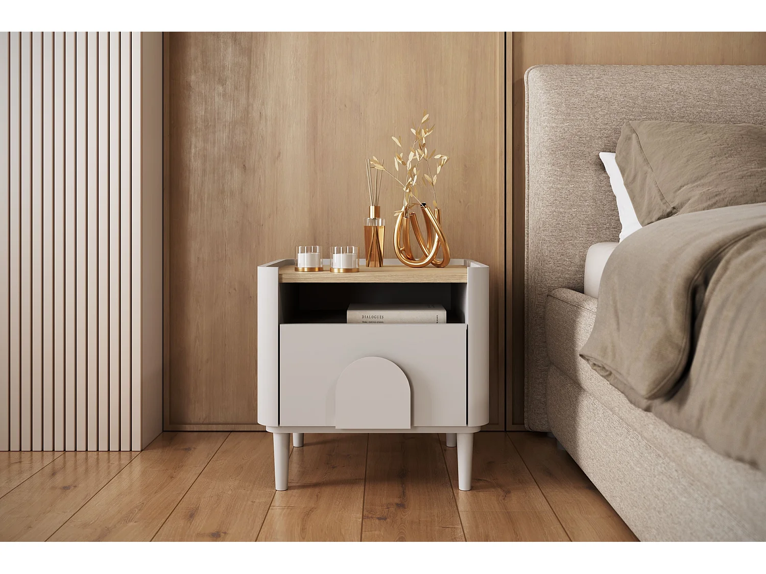 Nachttisch mit einer Schublade