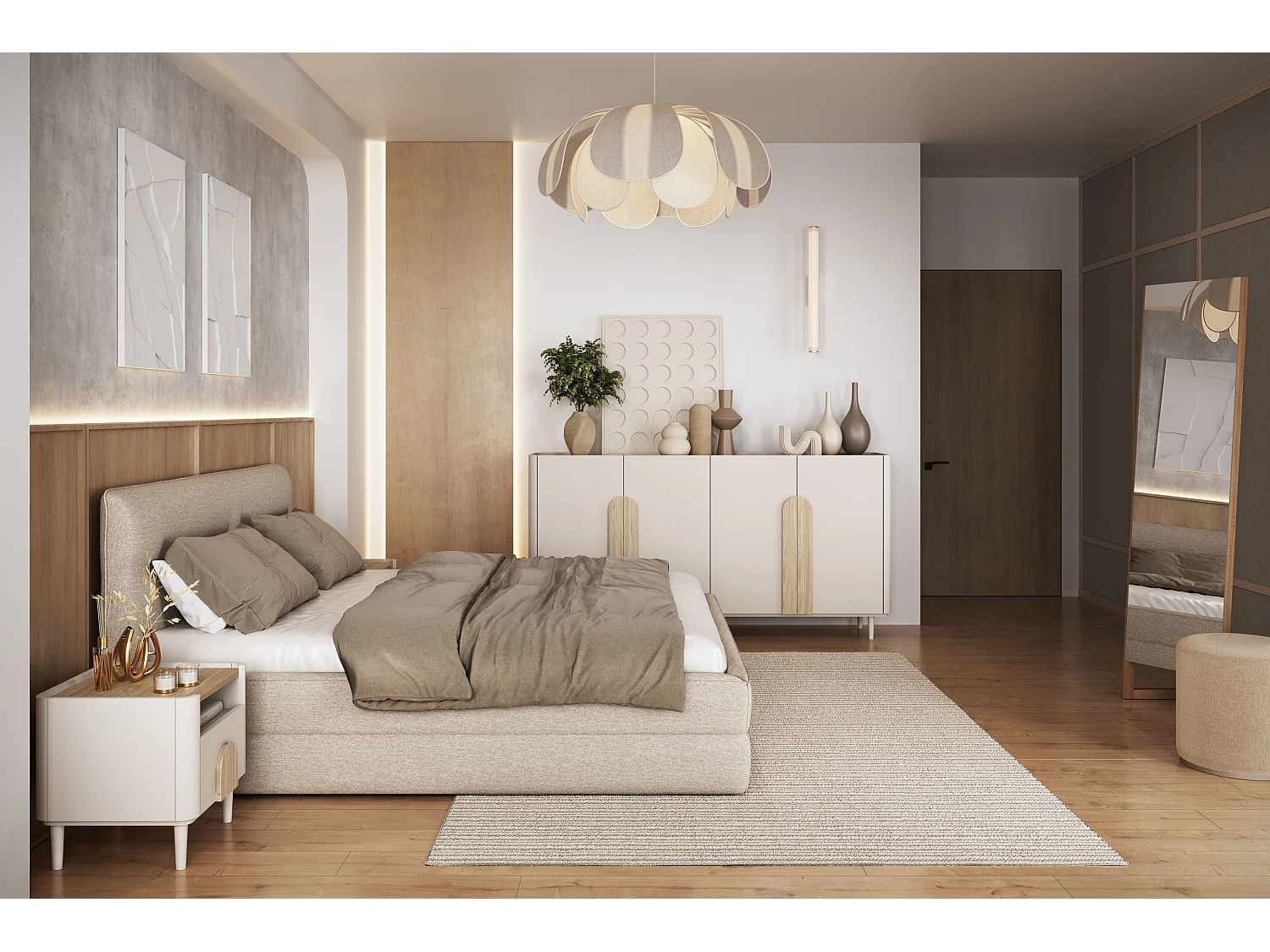 Nachttisch mit einer Schublade