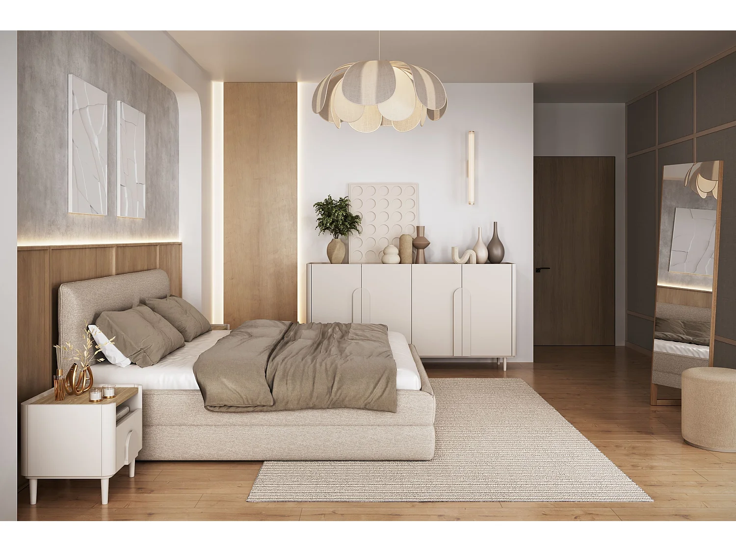 Nachttisch mit einer Schublade