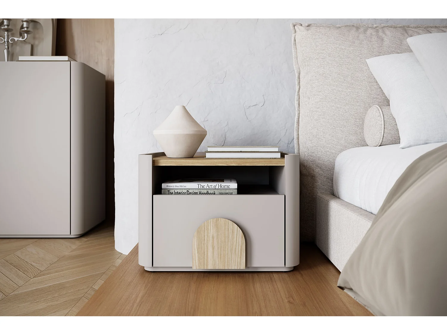 Nachttisch mit einer Schublade