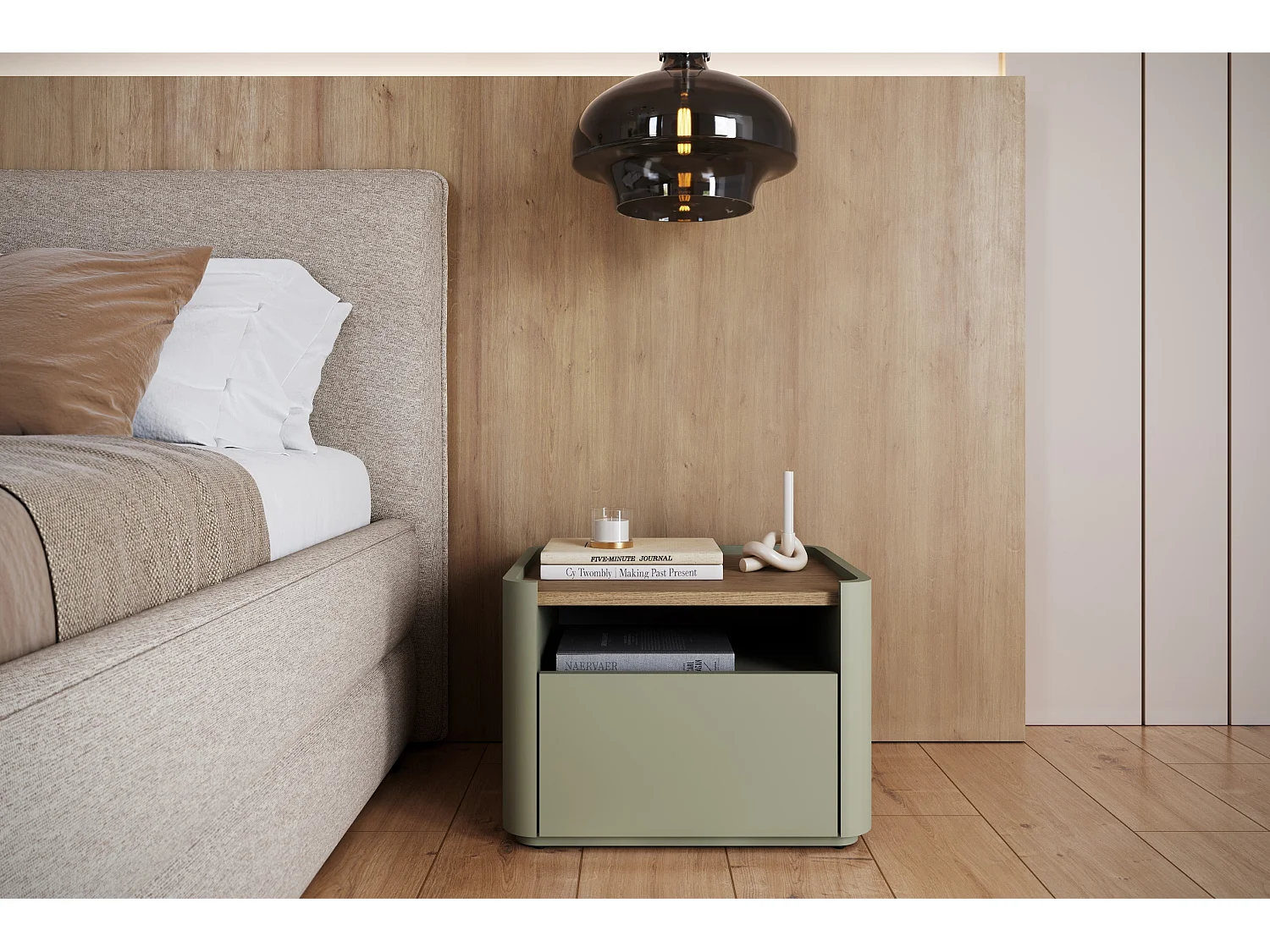 Elivo Nachttisch mit 1 Schublade