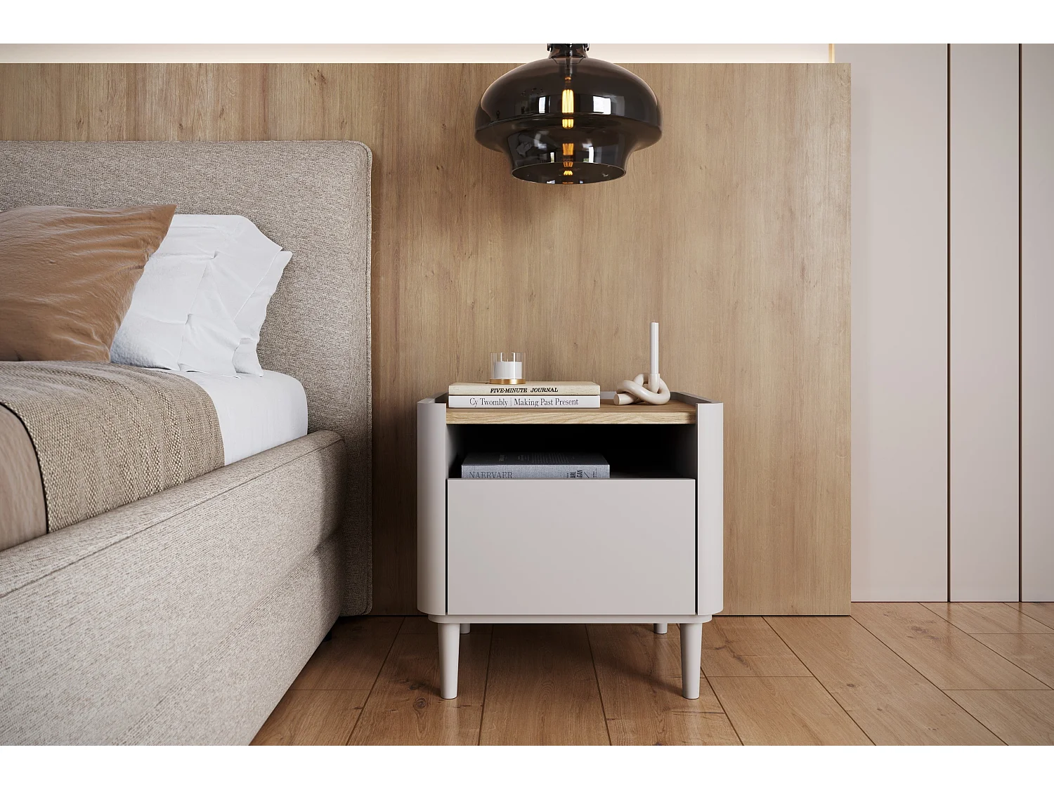 Elivo Nachttisch mit 1 Schublade