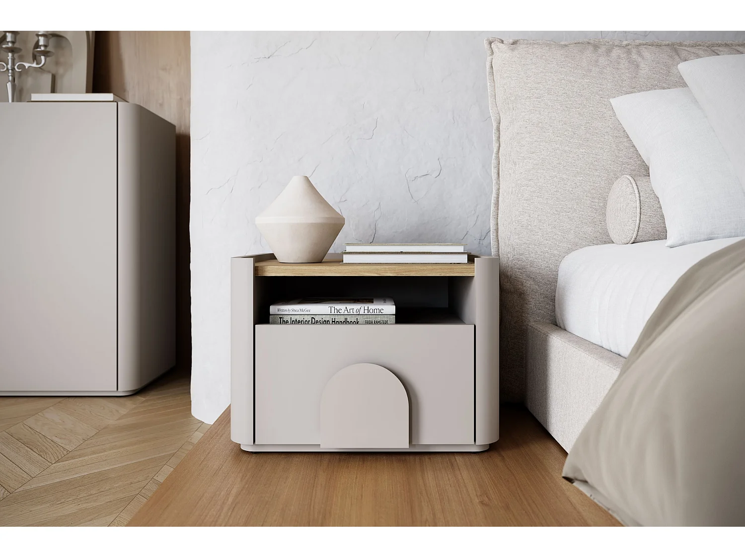 Nachttisch mit einer Schublade