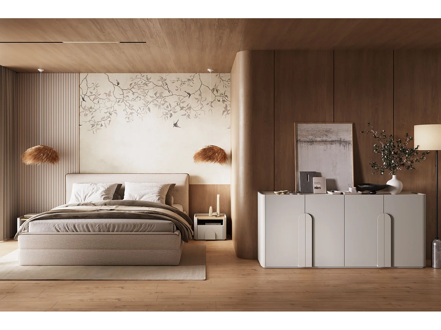 Nachttisch mit einer Schublade