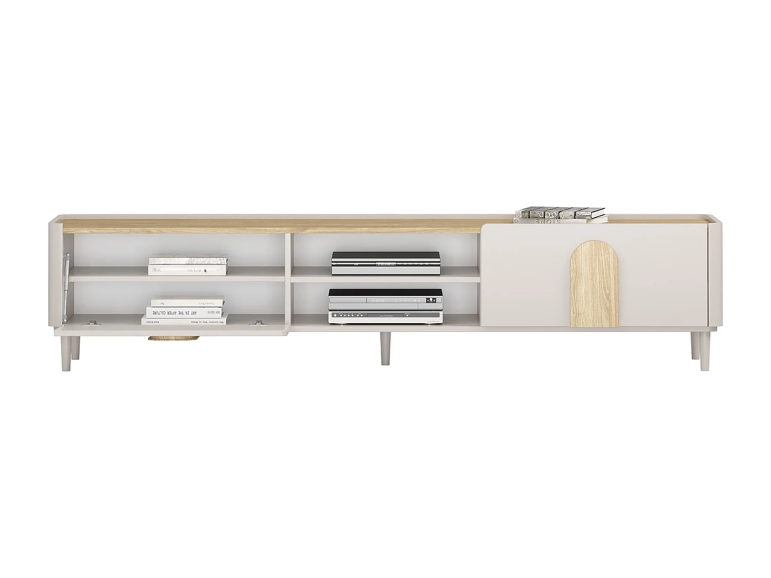 TV-meubel met 1 deur en 1 lade, 220 cm