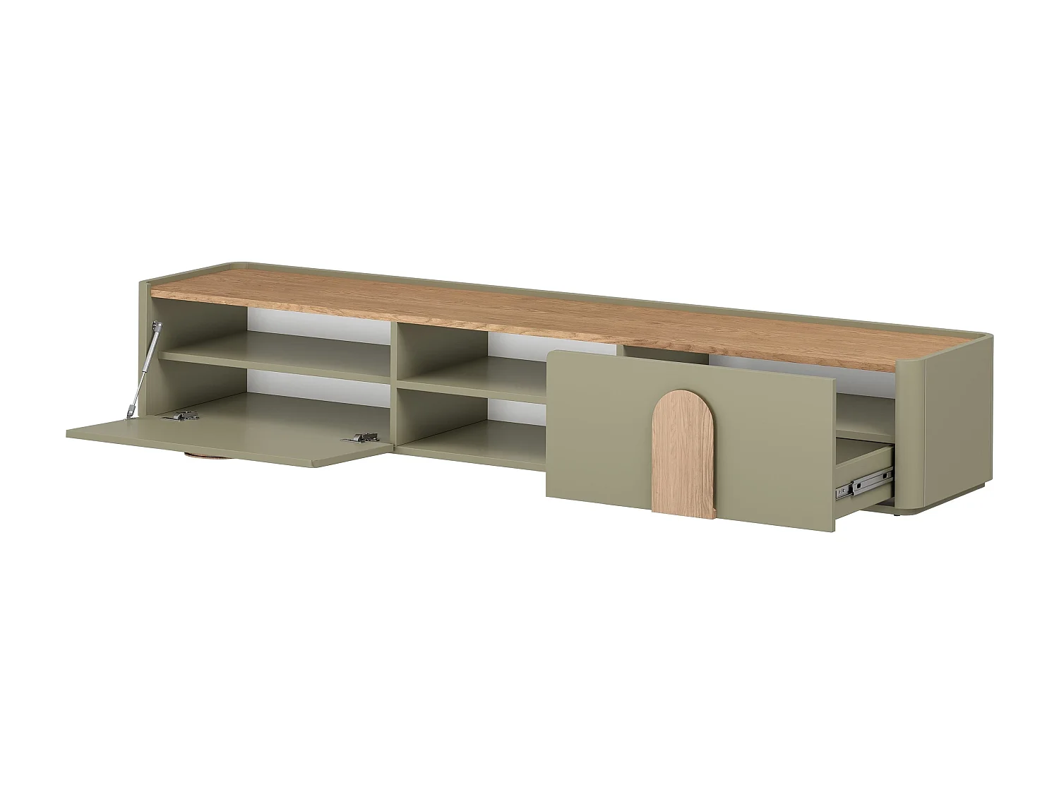 TV-meubel met 1 deur en 1 lade, 220 cm