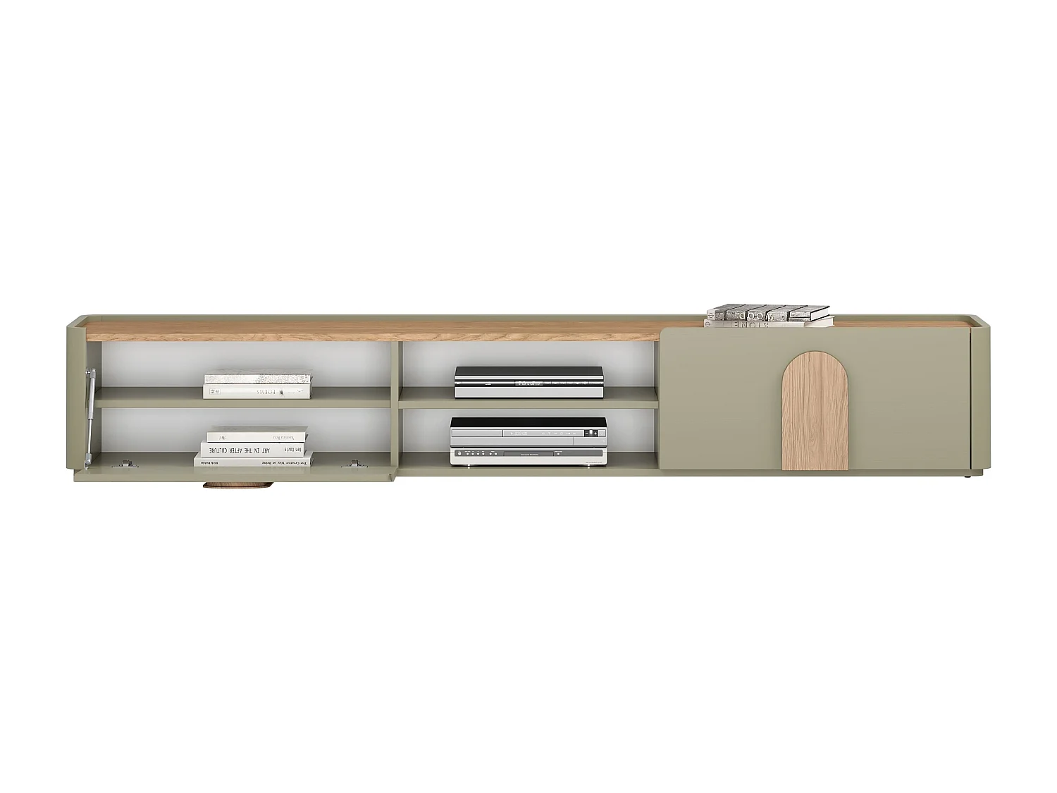 TV-meubel met 1 deur en 1 lade, 220 cm