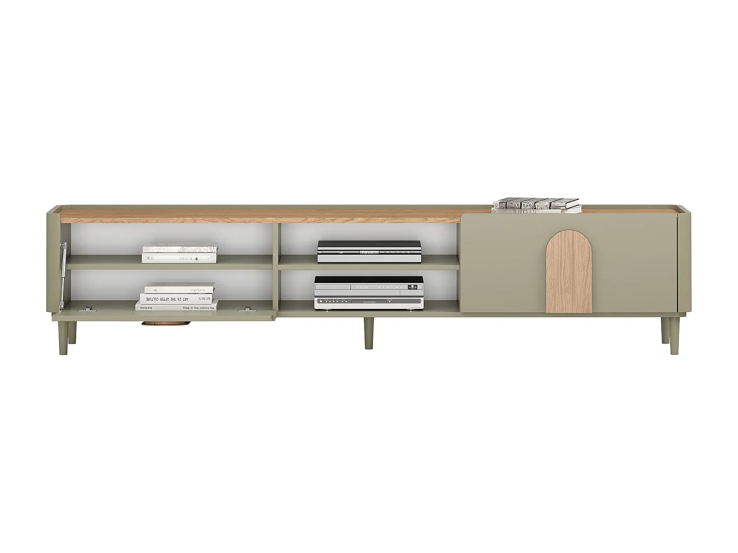 TV-meubel met 1 deur en 1 lade, 220 cm