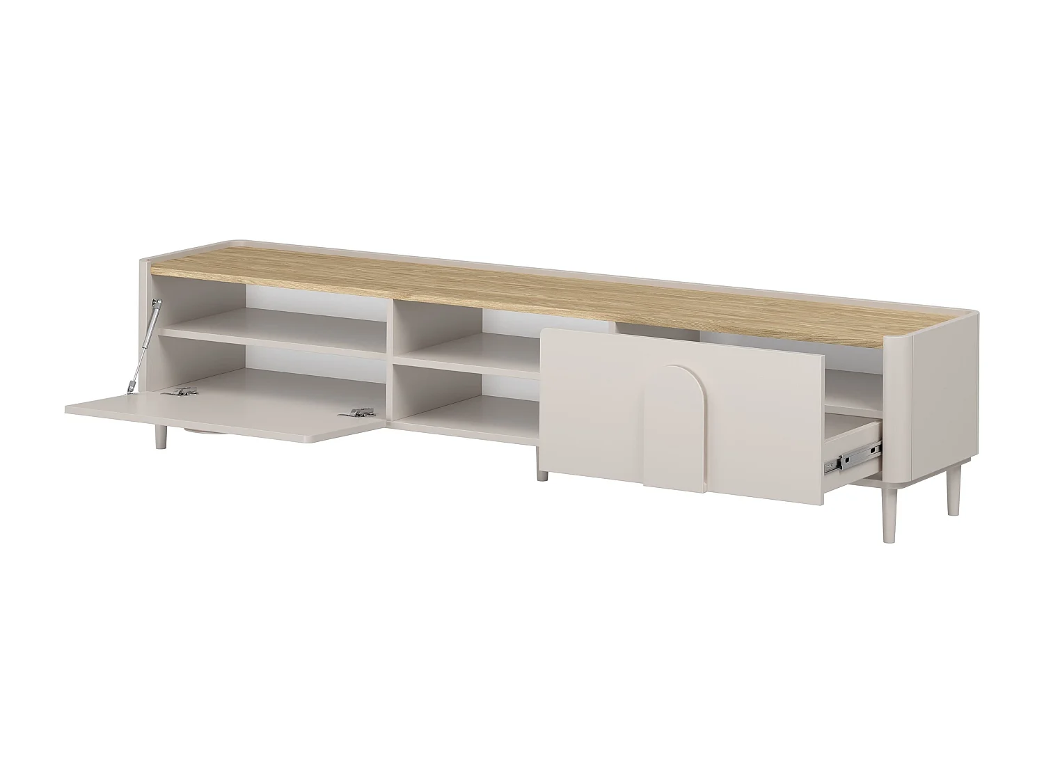 TV-meubel met 1 deur en 1 lade, 220 cm