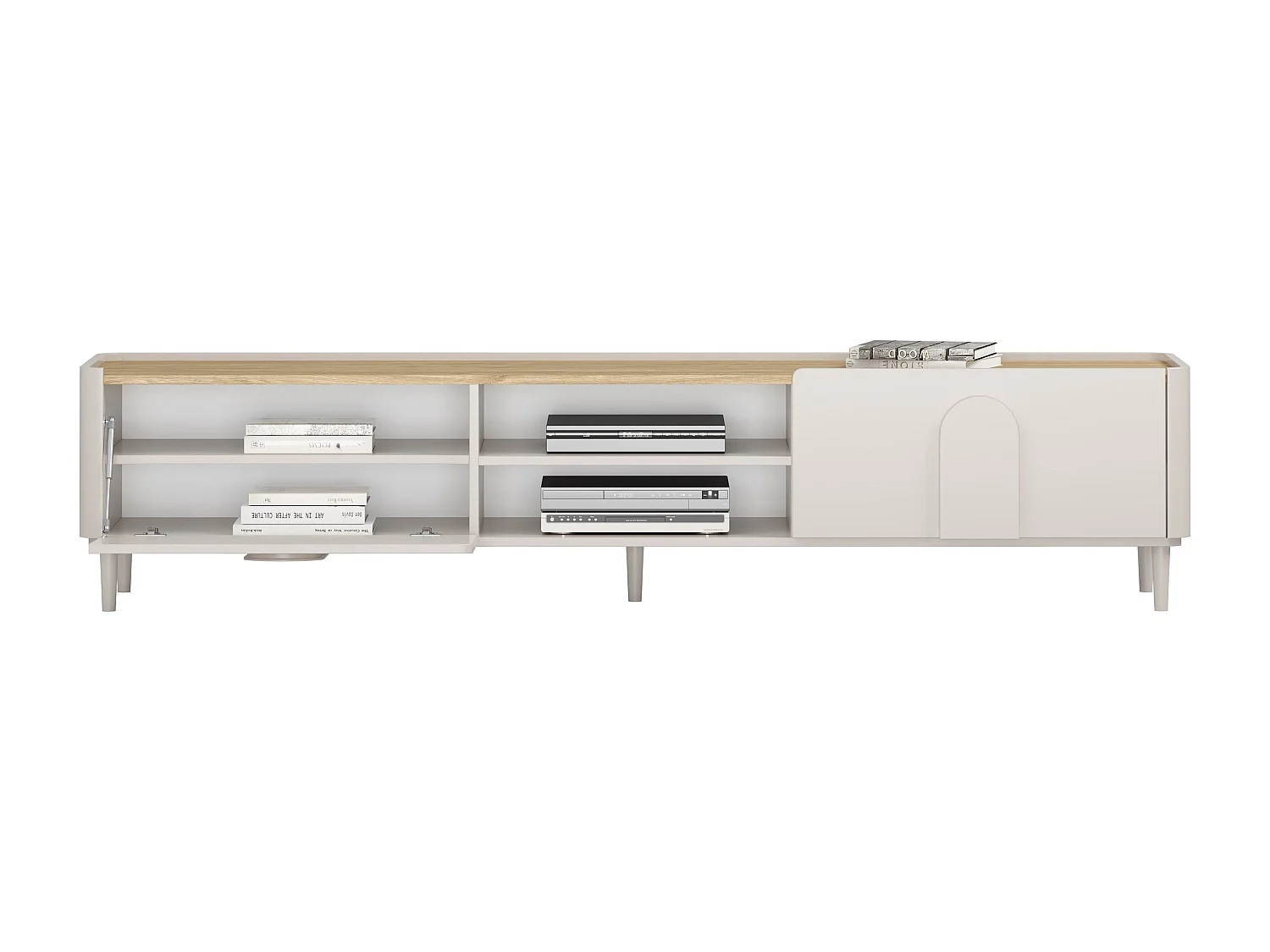 TV-meubel met 1 deur en 1 lade, 220 cm