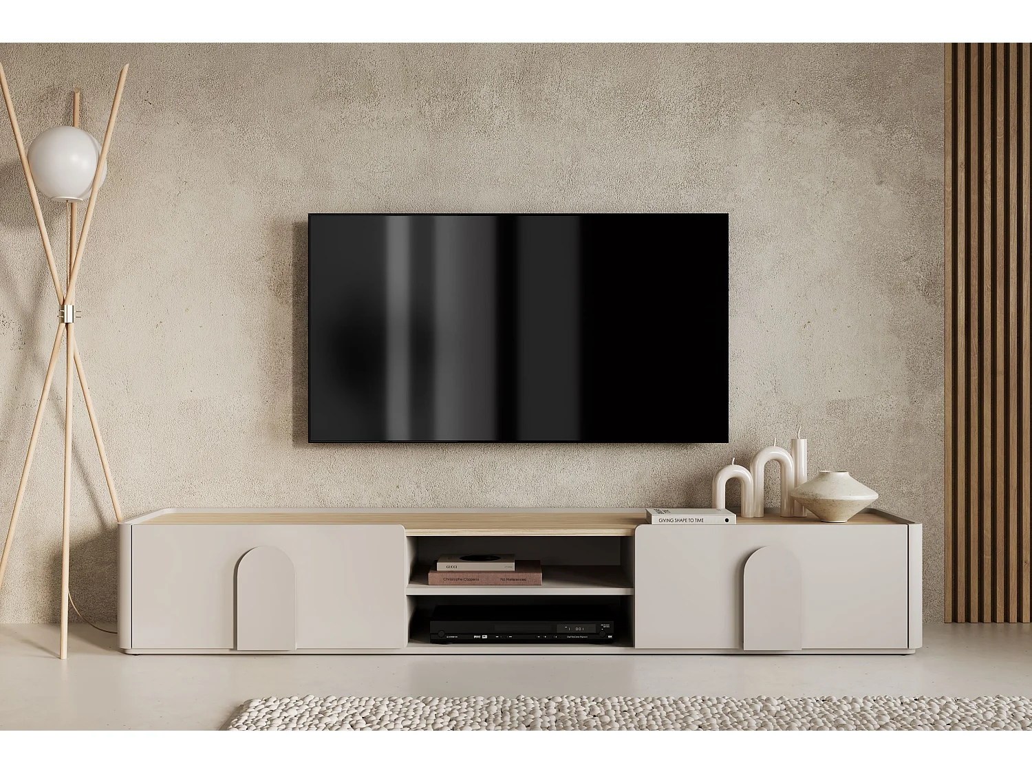 TV-meubel met 1 deur en 1 lade, 220 cm