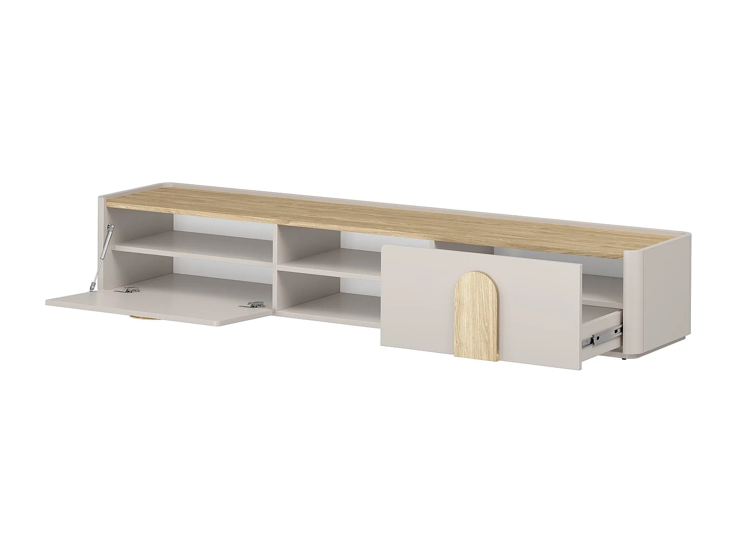TV-meubel met 1 deur en 1 lade, 220 cm