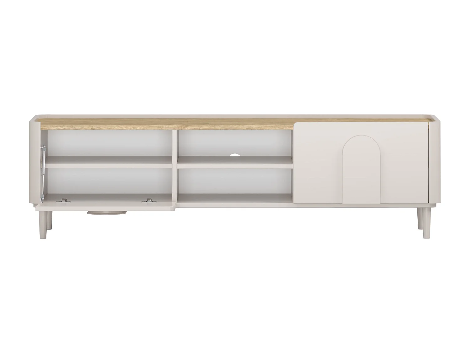 TV-meubel met 1 deur, 2 lades, 200 cm