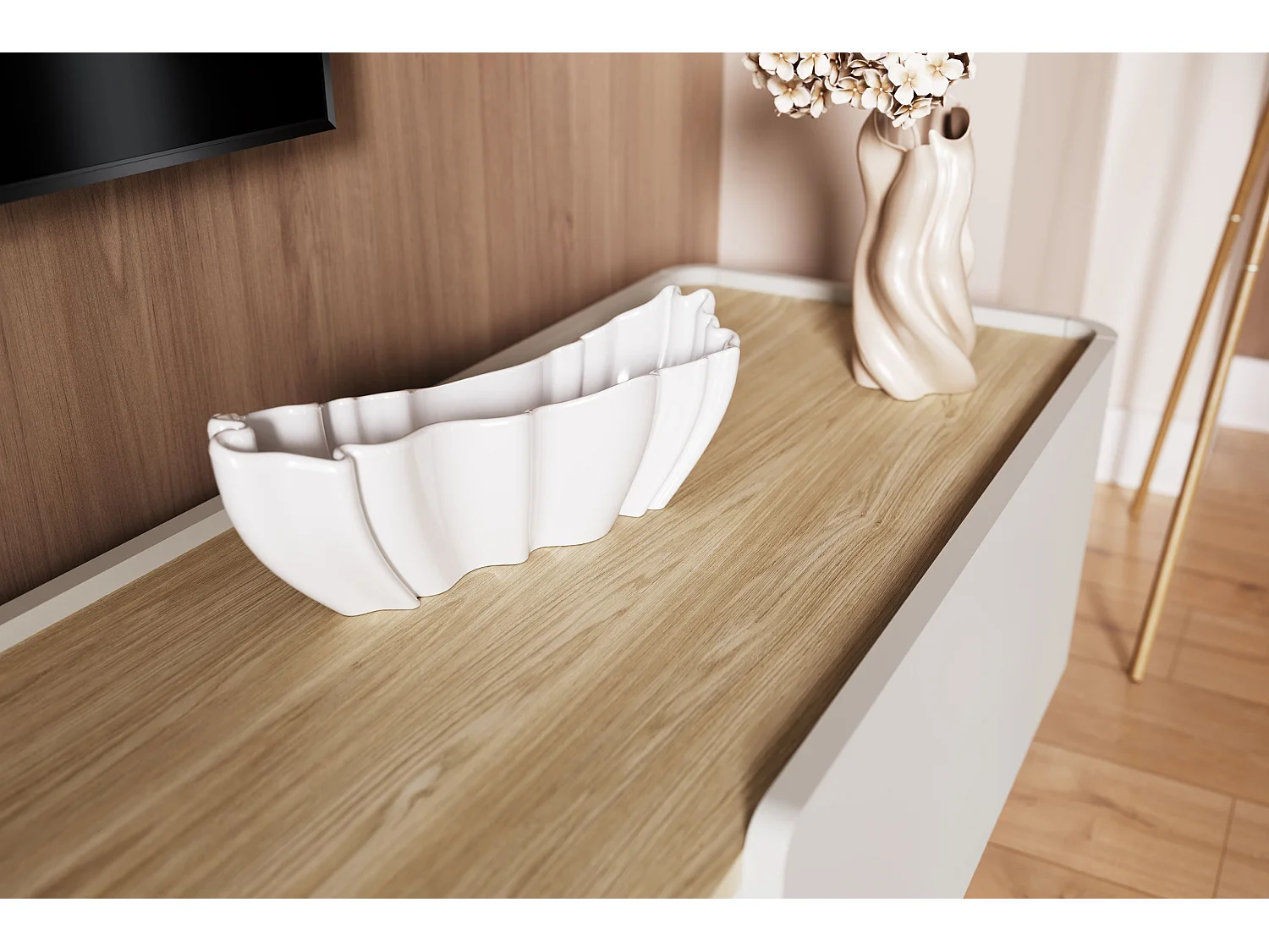 TV-meubel met 1 deur en 1 lade, 220 cm