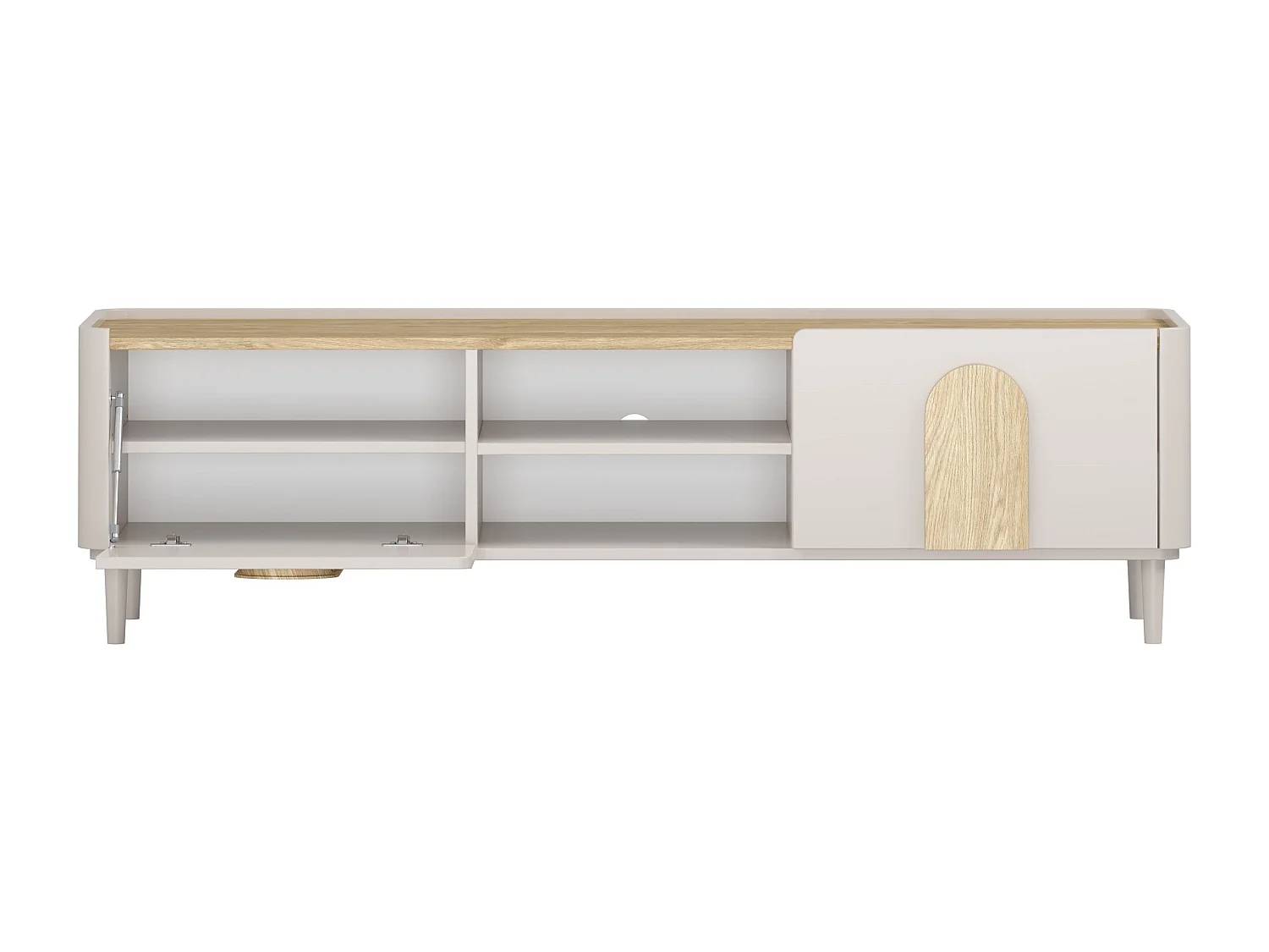 TV-meubel met 1 deur, 2 lades, 200 cm
