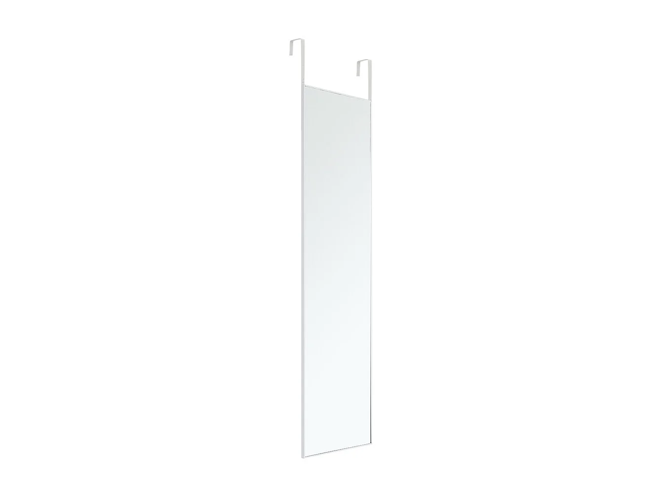 37x147cm Metal Frame Over the Door Full Length Mirror - White