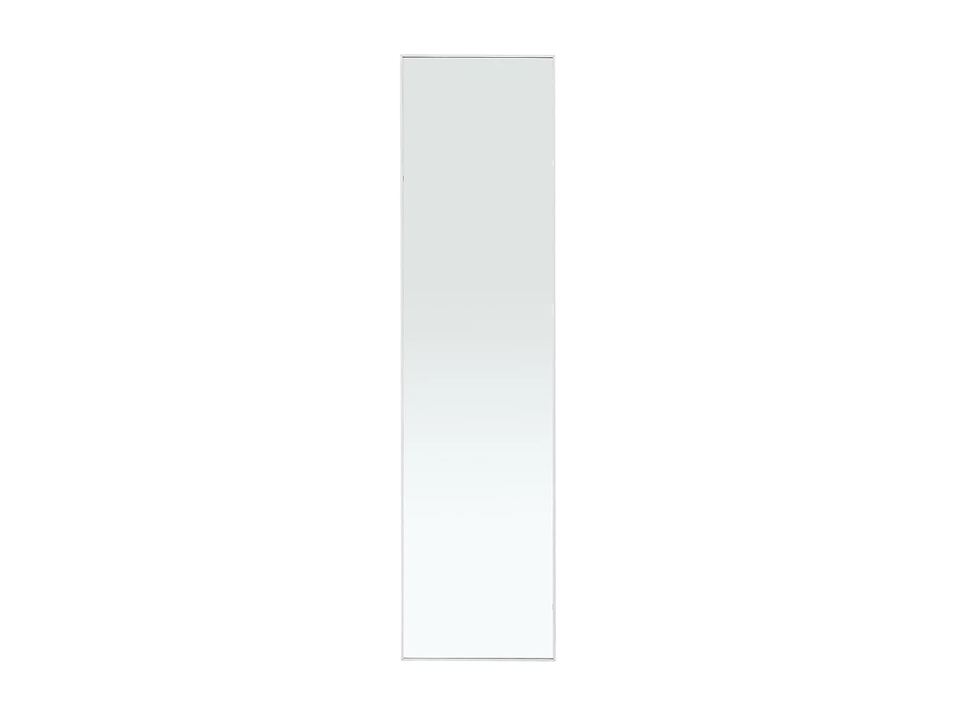 37x147cm Metal Frame Over the Door Full Length Mirror - White