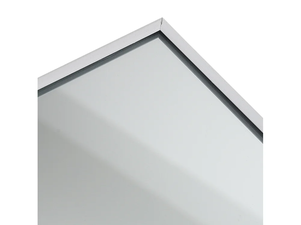 37x147cm Metal Frame Over the Door Full Length Mirror - White