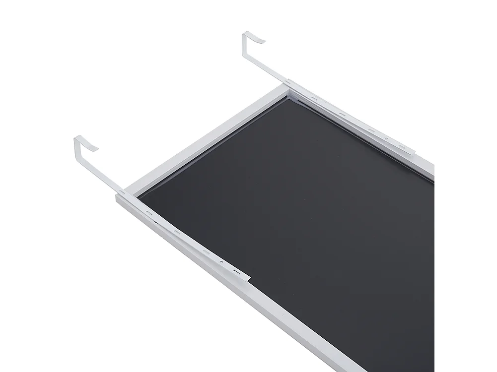 37x147cm Metal Frame Over the Door Full Length Mirror - White