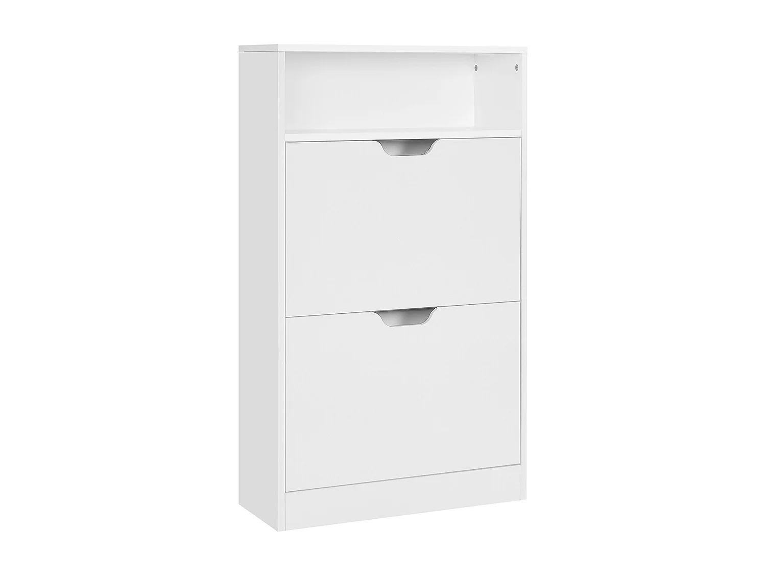 VASAGLE LBC040W01V1 Skoskab med 2 rum til entré, stue, soveværelse, 60 x 24 x 102 cm, hvid