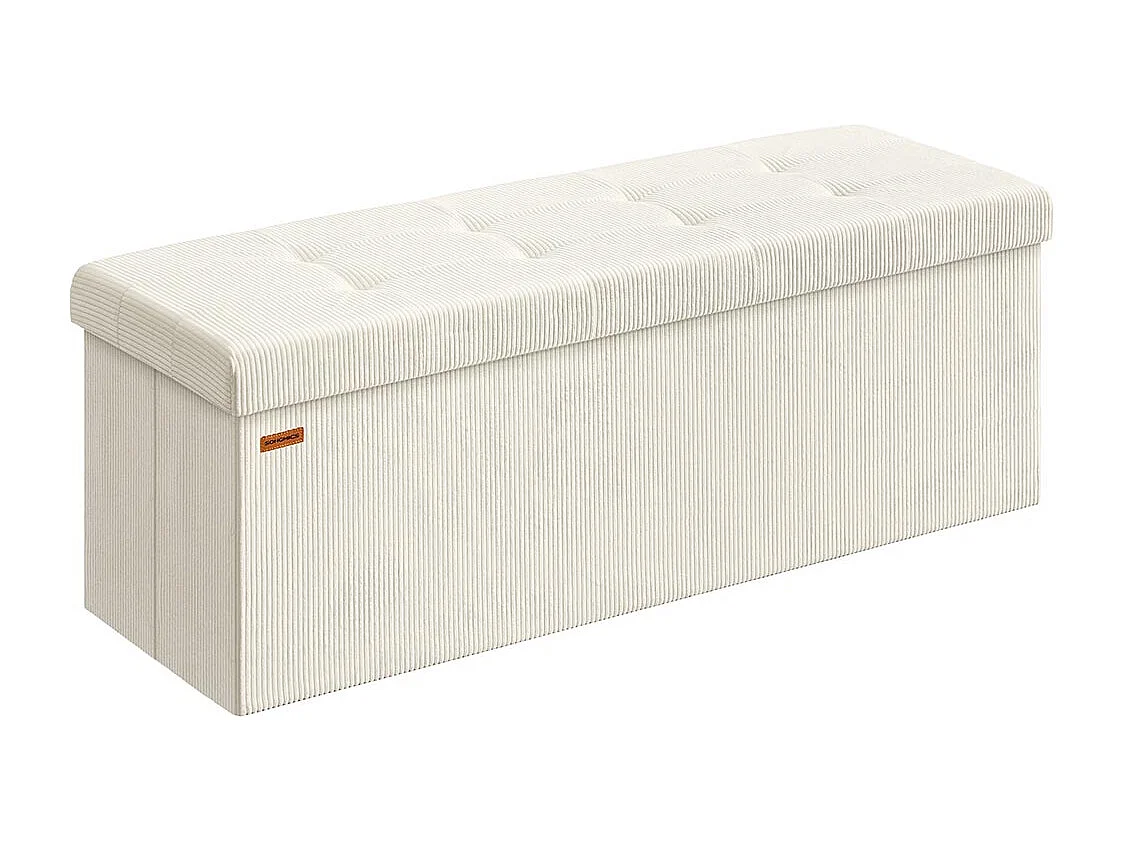 Bänk med förvaringsutrymme och fällbar design