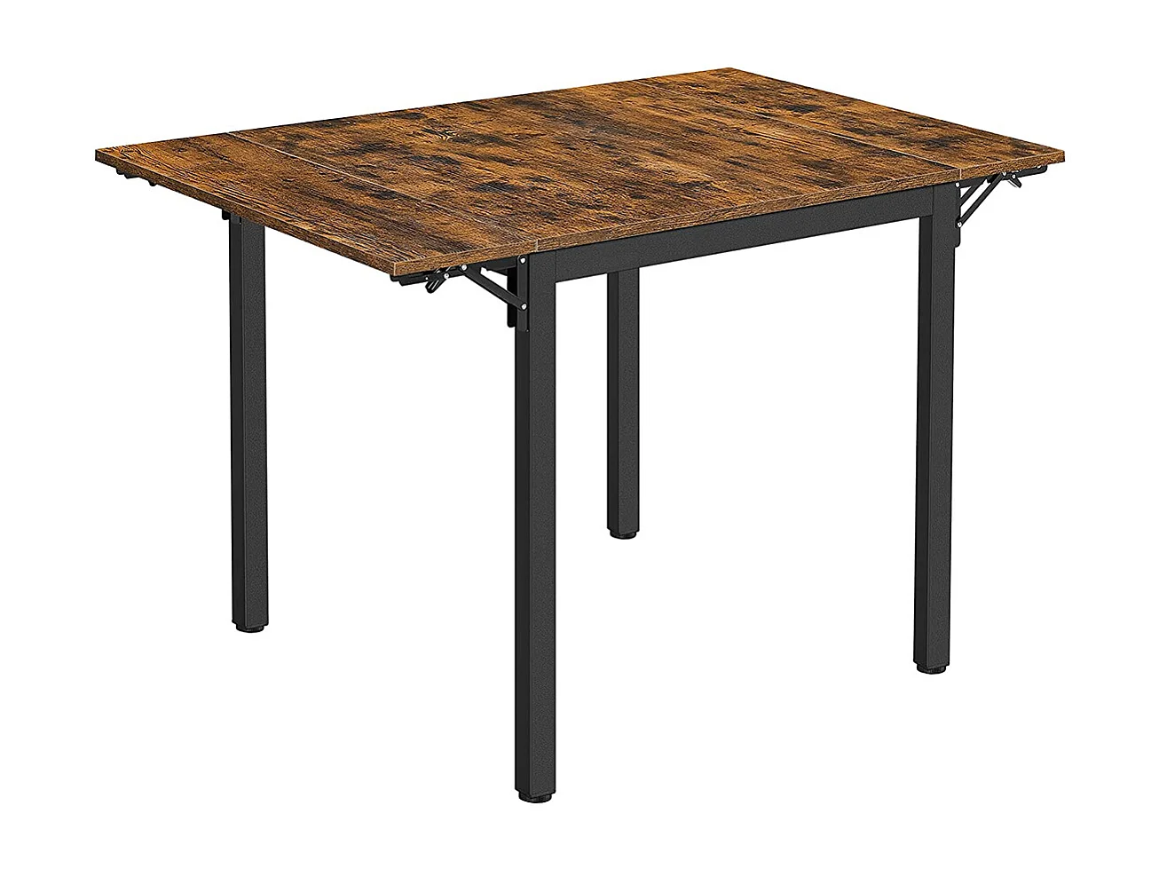 VASAGLE KDT077B01 Sammenklappeligt spisebord til 2-4 personer til små rum Vintage Brown/Black